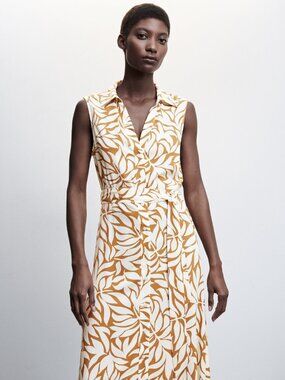 MANGO Floral Shirt Dress